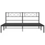 Bed frame with black metal headboard 183x213 cm by vidaXL, Beds and slatted bases - Ref: Foro24-372282, Price: 97,61 €, Disco...