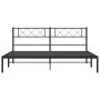 Bettgestell mit schwarzem Metallkopfteil 183x213 cm von vidaXL, Betten und Lattenroste - Ref: Foro24-372282, Preis: 98,99 €, ...