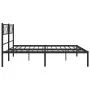 Bed frame with black metal headboard 183x213 cm by vidaXL, Beds and slatted bases - Ref: Foro24-372282, Price: 97,61 €, Disco...