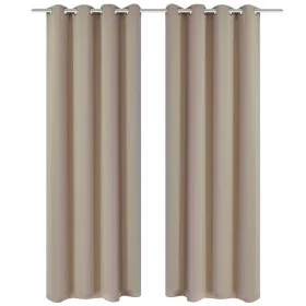 2 blackout cream white blackout curtains with rings 135x245cm by vidaXL, Curtains and curtains - Ref: Foro24-130373, Price: 4...