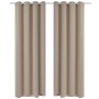 2 blackout cream white blackout curtains with rings 135x245cm by vidaXL, Curtains and curtains - Ref: Foro24-130373, Price: 4...