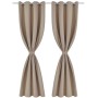 2 blackout cream white blackout curtains with rings 135x245cm by vidaXL, Curtains and curtains - Ref: Foro24-130373, Price: 4...