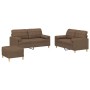 Set Sofas mit Kissen 3 Stück brauner Stoff von vidaXL, Sofas - Ref: Foro24-3201301, Preis: 481,47 €, Rabatt: %