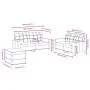 Three-piece sofa set with brown fabric cushions. by vidaXL, Sofas - Ref: Foro24-3201301, Price: 472,23 €, Discount: %