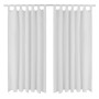 Micro-satin curtains with loops 2 units white 140x245 cm by vidaXL, Curtains and curtains - Ref: Foro24-130361, Price: 33,26 ...