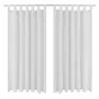 Mikrosatin-Vorhänge mit Schlaufen, 2 Stück, weiß, 140 x 245 cm von vidaXL, Vorhänge und Gardinen - Ref: Foro24-130361, Preis:...
