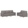 Juego de sofás con cojines 2 piezas tela gris taupe de vidaXL, Sofás - Ref: Foro24-3201329, Precio: 493,58 €, Descuento: %