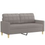 Sofa set with 2 pieces of gray taupe fabric cushions by vidaXL, Sofas - Ref: Foro24-3201329, Price: 499,19 €, Discount: %