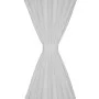 Mikrosatin-Vorhänge mit Schlaufen, 2 Stück, weiß, 140 x 245 cm von vidaXL, Vorhänge und Gardinen - Ref: Foro24-130361, Preis:...