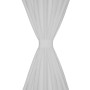 Mikrosatin-Vorhänge mit Schlaufen, 2 Stück, weiß, 140 x 245 cm von vidaXL, Vorhänge und Gardinen - Ref: Foro24-130361, Preis:...