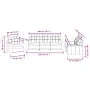 Three-piece sofa set with gray taupe fabric cushions by vidaXL, Sofas - Ref: Foro24-3201265, Price: 637,04 €, Discount: %