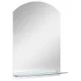 Wandspiegel mit Ablage aus gehärtetem Glas 20x40 cm von vidaXL, Spiegel - Ref: Foro24-249429, Preis: 16,78 €, Rabatt: %