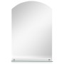 Wandspiegel mit Ablage aus gehärtetem Glas 20x40 cm von vidaXL, Spiegel - Ref: Foro24-249429, Preis: 17,01 €, Rabatt: %