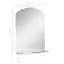 Wandspiegel mit Ablage aus gehärtetem Glas 20x40 cm von vidaXL, Spiegel - Ref: Foro24-249429, Preis: 16,78 €, Rabatt: %