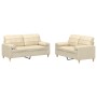 Sofa set with 2 cream fabric cushions by vidaXL, Sofas - Ref: Foro24-3201292, Price: 406,92 €, Discount: %
