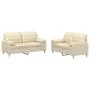 Sofa set with 2 cream fabric cushions by vidaXL, Sofas - Ref: Foro24-3201292, Price: 415,14 €, Discount: %