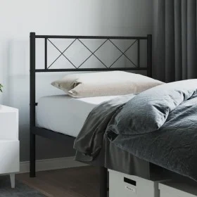 Kopfteil aus schwarzem Metall, 90 cm von vidaXL, Kopf- und Fußteile - Ref: Foro24-372305, Preis: 21,86 €, Rabatt: %