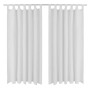 2 weiße Mikrosatin-Vorhänge mit Schlaufen, 140 x 175 cm von vidaXL, Vorhänge und Gardinen - Ref: Foro24-130359, Preis: 29,40 ...