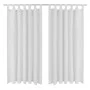 2 white micro-satin curtains with loops, 140 x 175 cm by vidaXL, Curtains and curtains - Ref: Foro24-130359, Price: 25,88 €, ...