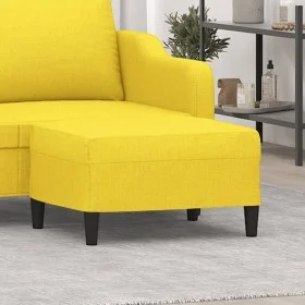 Reposapiés de tela amarillo claro 70x55x41 cm de vidaXL, Otomanas - Ref: Foro24-349308, Precio: 57,81 €, Descuento: %