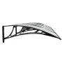 Black and transparent polycarbonate door canopy 350x75 cm by vidaXL, Awnings - Ref: Foro24-153591, Price: 102,77 €, Discount: %