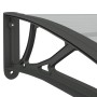 Black and transparent polycarbonate door canopy 350x75 cm by vidaXL, Awnings - Ref: Foro24-153591, Price: 90,35 €, Discount: %