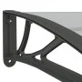 Black and transparent polycarbonate door canopy 350x75 cm by vidaXL, Awnings - Ref: Foro24-153591, Price: 102,77 €, Discount: %