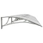 Marquesina puerta policarbonato gris y transparente 400x75 cm de vidaXL, Toldos - Ref: Foro24-153598, Precio: 97,95 €, Descue...