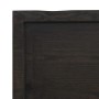 Encimera baño madera maciza tratada marrón oscuro 80x40x(2-4)cm