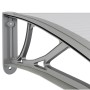 Gray polycarbonate door canopy 400x100 cm by vidaXL, Awnings - Ref: Foro24-153601, Price: 122,54 €, Discount: %