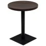 Bistro bar table made of dark ash MDF and steel, round, 60x75 cm. by vidaXL, Kitchen and dining tables - Ref: Foro24-245609, ...