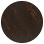 Bartisch aus MDF und rundem Stahl Bistro aus dunkler Esche 60x75 cm von vidaXL, Küchen- und Esstische - Ref: Foro24-245609, P...
