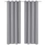 2 dark gray curtains with metal rings, blackout 135 x 245 cm by vidaXL, Curtains and curtains - Ref: Foro24-130375, Price: 40...