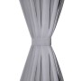 2 dark gray curtains with metal rings, blackout 135 x 245 cm by vidaXL, Curtains and curtains - Ref: Foro24-130375, Price: 41...