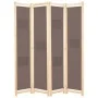 Four-panel brown fabric room divider 160x170x4 cm by vidaXL, Room dividers - Ref: Foro24-248180, Price: 63,89 €, Discount: %
