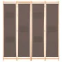 Four-panel brown fabric room divider 160x170x4 cm by vidaXL, Room dividers - Ref: Foro24-248180, Price: 63,89 €, Discount: %