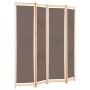 4-teiliger Raumteiler aus braunem Stoff 160x170x4 cm von vidaXL, Raumteiler - Ref: Foro24-248180, Preis: 66,56 €, Rabatt: %