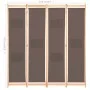 Four-panel brown fabric room divider 160x170x4 cm by vidaXL, Room dividers - Ref: Foro24-248180, Price: 63,89 €, Discount: %