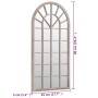 Garden mirror made of iron in sand color for outdoor use, 90x45 cm. by vidaXL, Mirrors - Ref: Foro24-318347, Price: 153,60 €,...