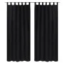 2 black micro-satin curtains with loops, 140 x 225 cm by vidaXL, Curtains and curtains - Ref: Foro24-130354, Price: 26,28 €, ...