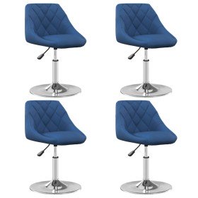 Sillas de comedor giratorias 4 unidades terciopelo azul