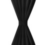 2 schwarze Mikrosatin-Vorhänge mit Schlaufen, 140 x 225 cm von vidaXL, Vorhänge und Gardinen - Ref: Foro24-130354, Preis: 26,...