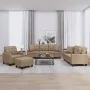 Set von Sofas mit Kissen 4 Stück Kunstleder Cappuccino von vidaXL, Sofas - Ref: Foro24-3201357, Preis: 687,85 €, Rabatt: %