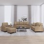 Set von Sofas mit Kissen 4 Stück Kunstleder Cappuccino von vidaXL, Sofas - Ref: Foro24-3201357, Preis: 699,91 €, Rabatt: %