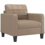 4-piece sofa set with cappuccino synthetic leather cushions by vidaXL, Sofas - Ref: Foro24-3201357, Price: 687,85 €, Discount: %