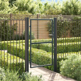 Puerta de jardín de malla de acero galvanizado, 100 x 150 cm