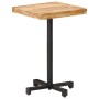 Mesa de bistró cuadrada madera de mango rugosa 50x50x75 cm