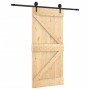 Puerta corredera con herrajes madera maciza de pino 95x210 cm de vidaXL, Puertas - Ref: Foro24-3203229, Precio: 199,44 €, Des...
