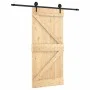 Puerta corredera con herrajes madera maciza de pino 95x210 cm de vidaXL, Puertas - Ref: Foro24-3203229, Precio: 197,91 €, Des...