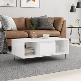Couchtisch aus Sperrholz glänzend weiß 90x50x36,5 cm von vidaXL, Couchtisch - Ref: Foro24-830590, Preis: 67,19 €, Rabatt: %